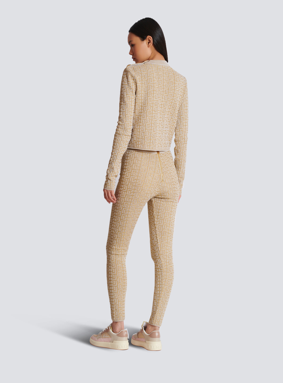 Top en maille monogramme pb labyrinthe - Beige & Or