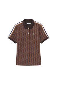 Polo ajusté en jacquard monogramme - Velours & Datte