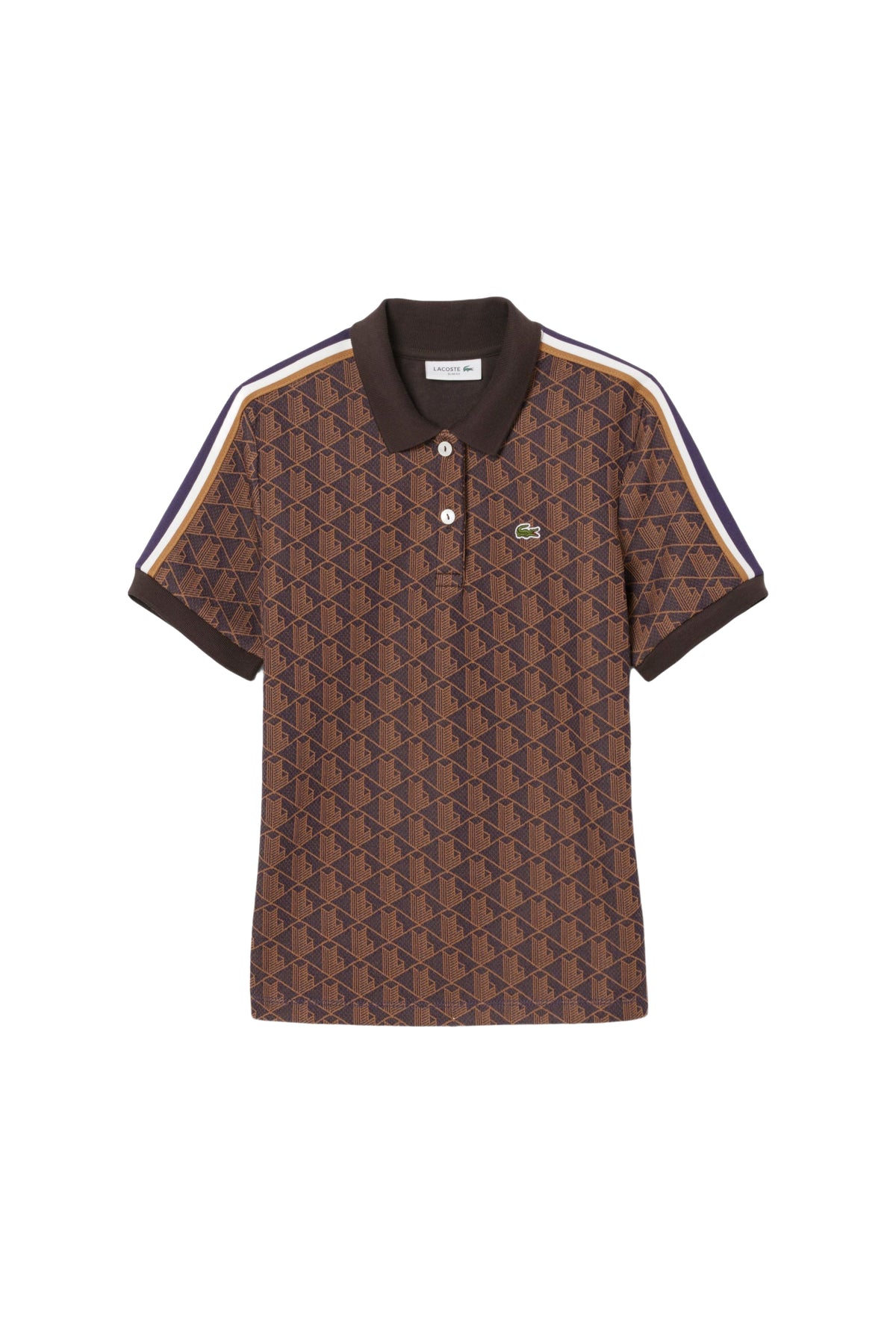 Polo ajusté en jacquard monogramme - Velours & Datte