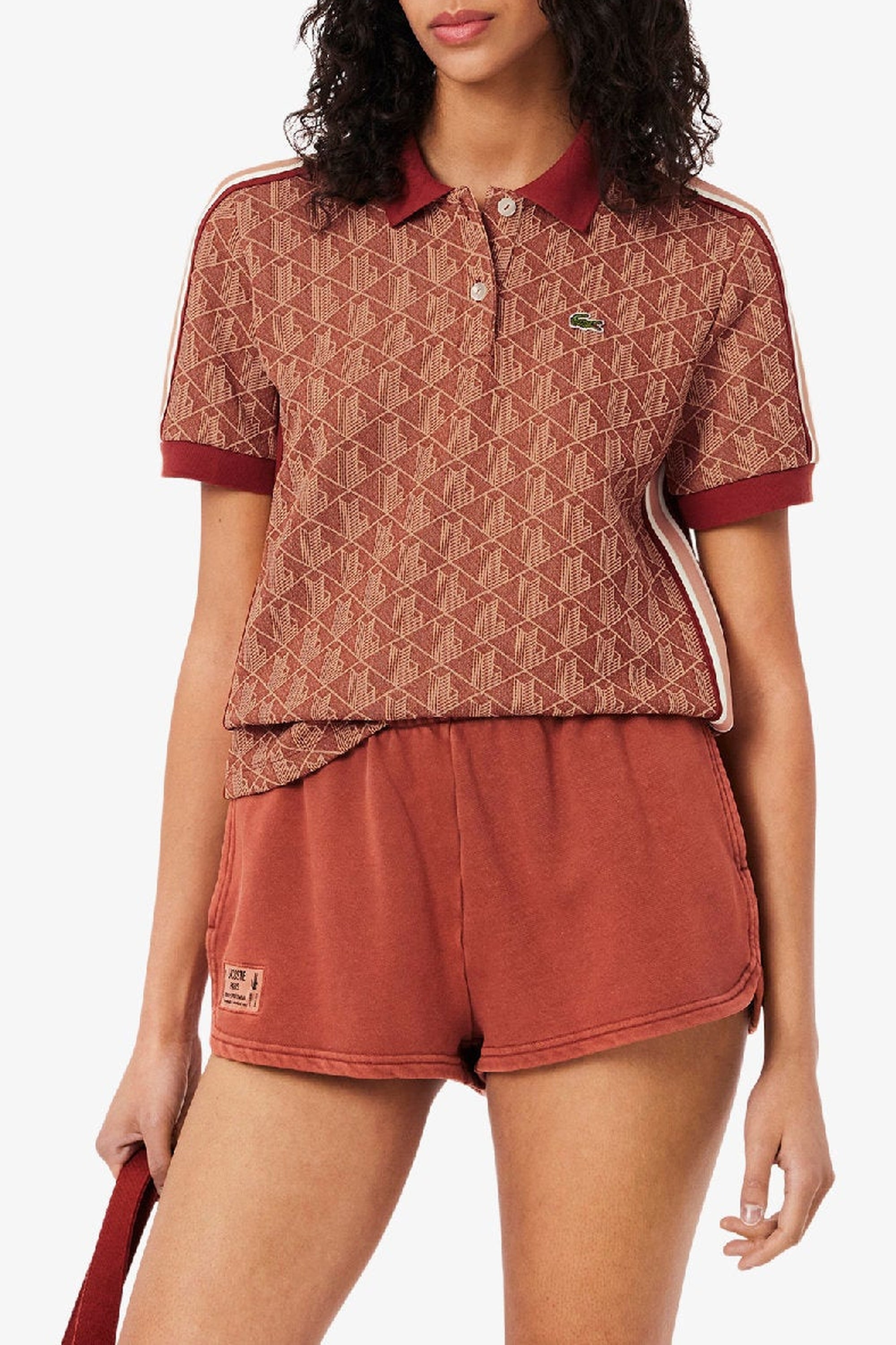 Polo ajusté en jacquard monogramme - Iberis & Latte