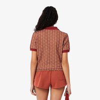 Polo ajusté en jacquard monogramme - Iberis & Latte