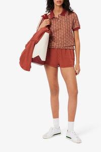 Polo ajusté en jacquard monogramme - Iberis & Latte
