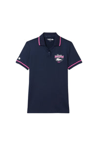 Polo ajusté à rayures protection UV - Marine