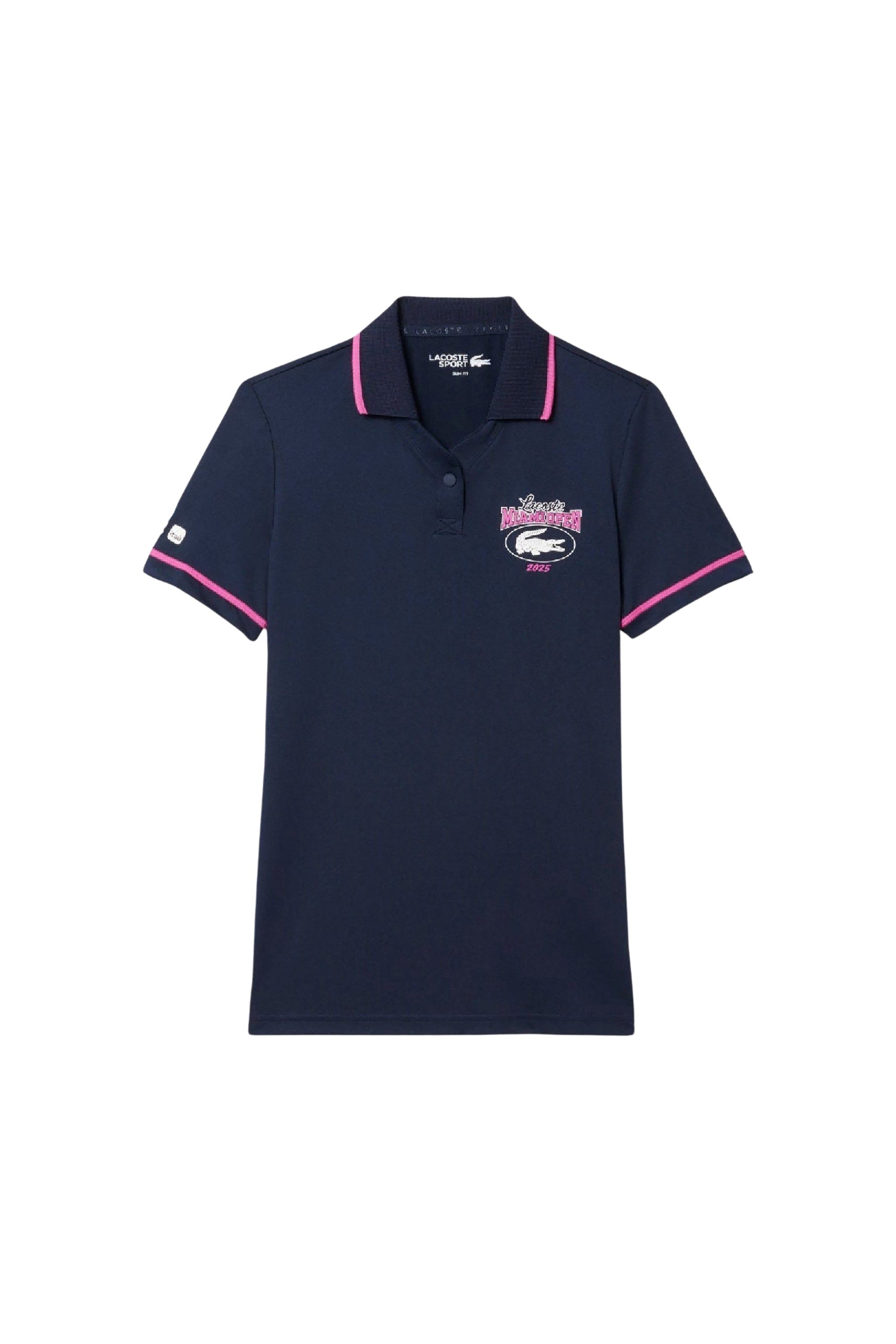 Polo ajusté à rayures protection UV - Marine