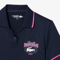 Polo ajusté à rayures protection UV - Marine