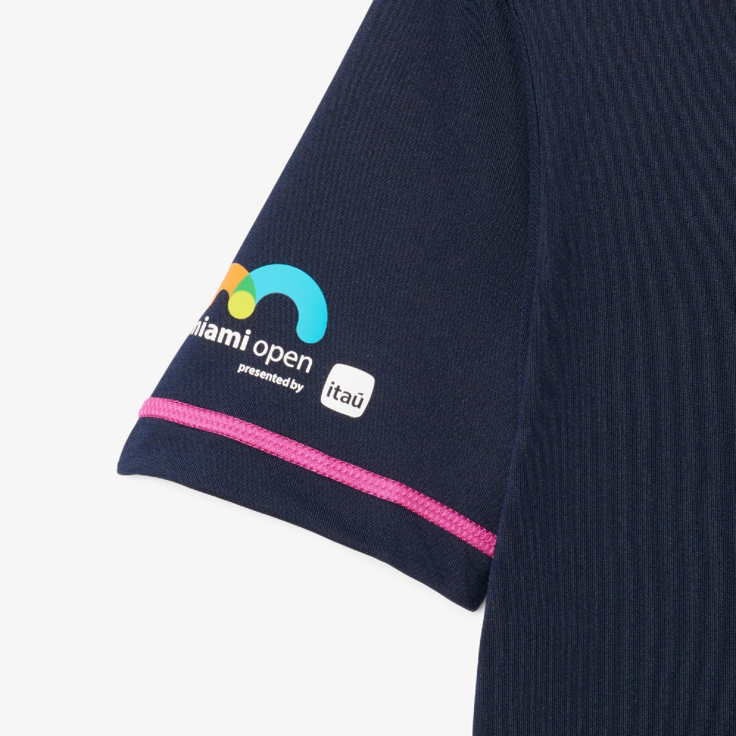 Polo ajusté à rayures protection UV - Marine