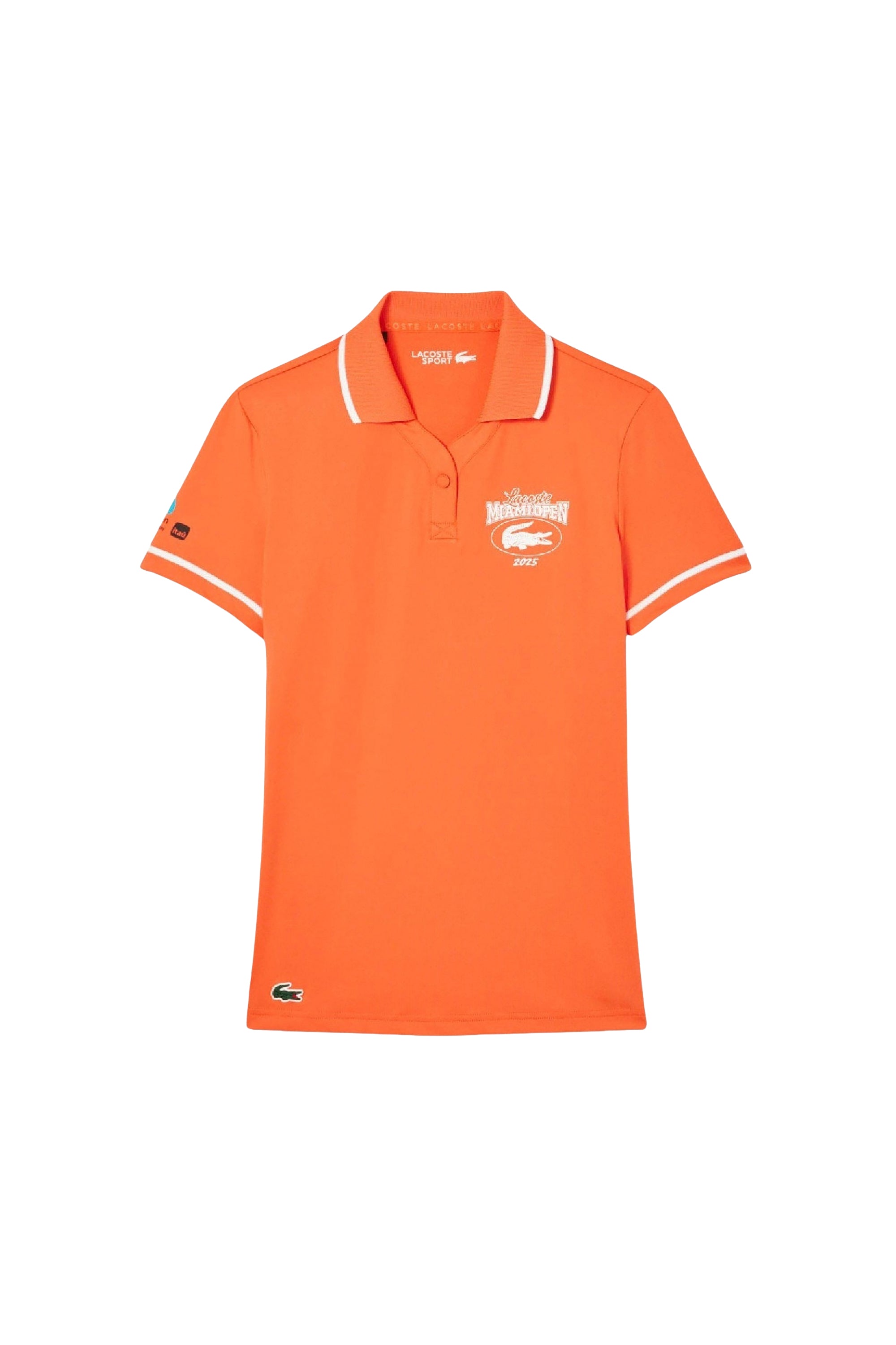 Fitted striped polo shirt with UV protection - Carrot
