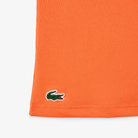 Fitted striped polo shirt with UV protection - Carrot