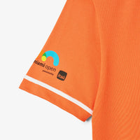 Polo ajusté à rayures protection UV - Carotte
