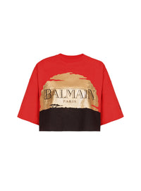 T-shirt court Balmain x Disney - Orange & Rouge & Noir
