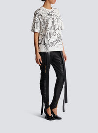 T-shirt oversize Balmain x Disney - Blanc & Noir