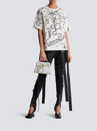 T-shirt oversize Balmain x Disney - Blanc & Noir