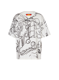 Disney x balmain : the lion king - t-shirt ample imprimé enfant précoce - Blanc & Noir