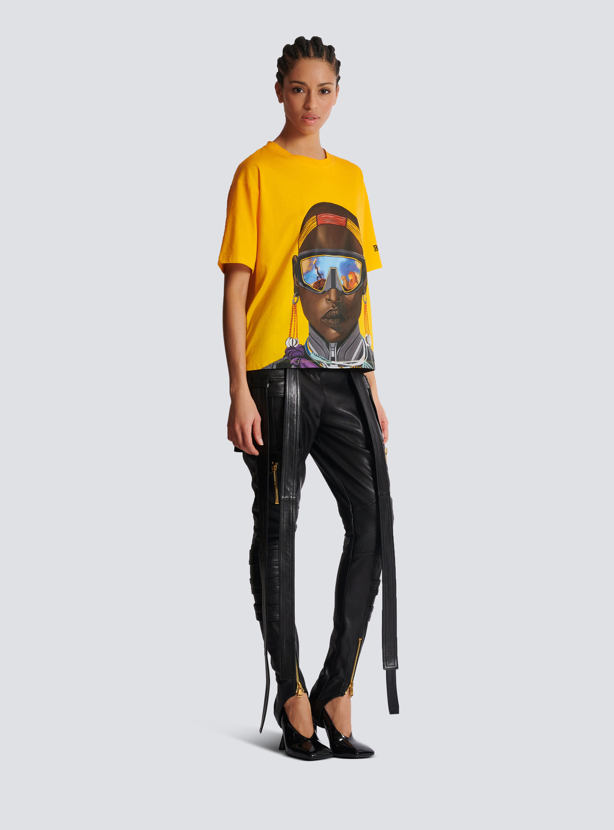 Disney x balmain : the lion king - t-shirt ample imprimé nika mtwana - Multicolore