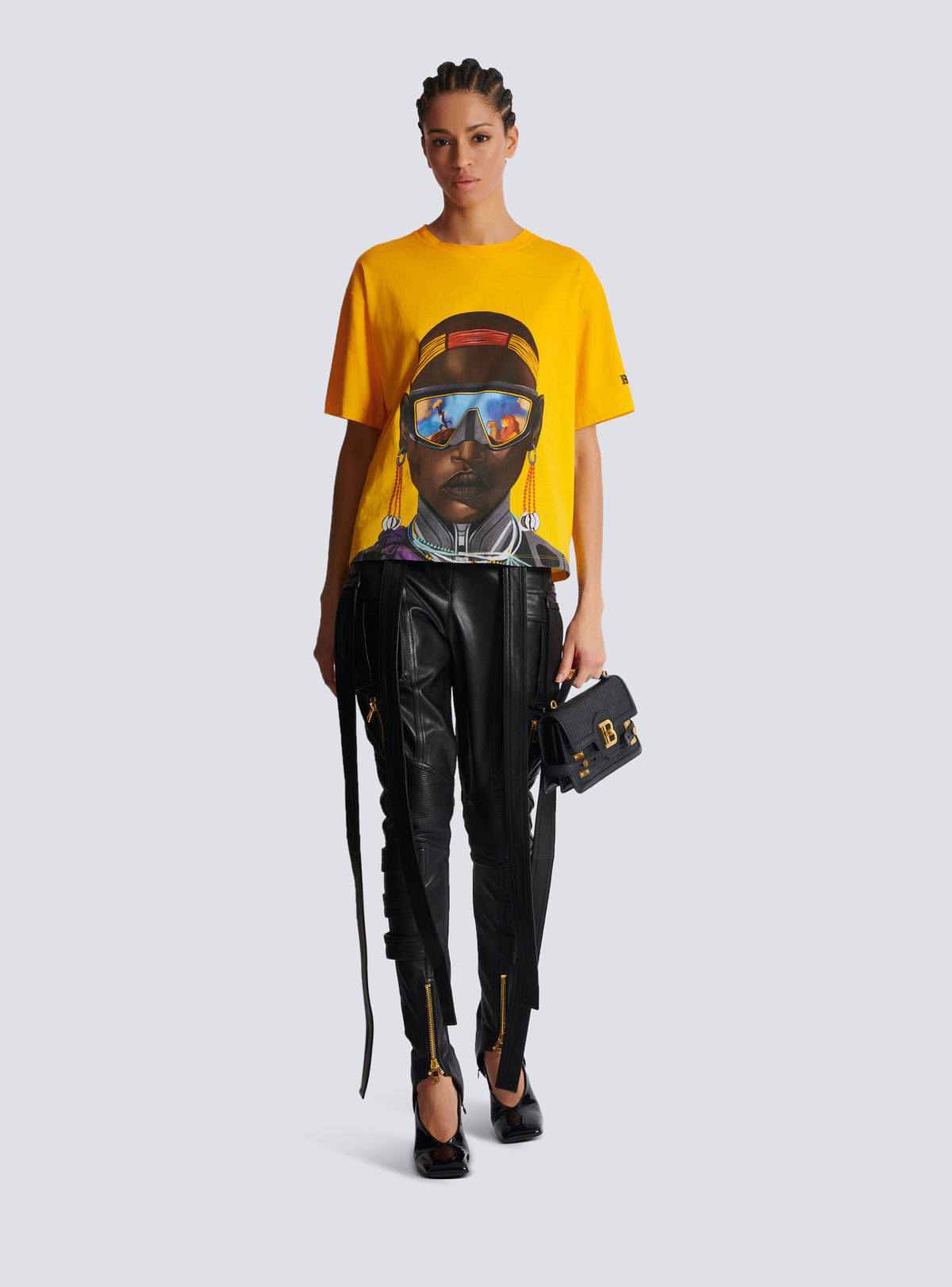 Disney x balmain : the lion king - t-shirt ample imprimé nika mtwana - Multicolore