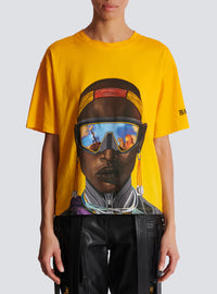 Disney x balmain : the lion king - t-shirt ample imprimé nika mtwana - Multicolore
