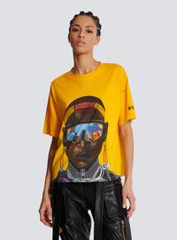 Disney x balmain : the lion king - t-shirt ample imprimé nika mtwana - Multicolore