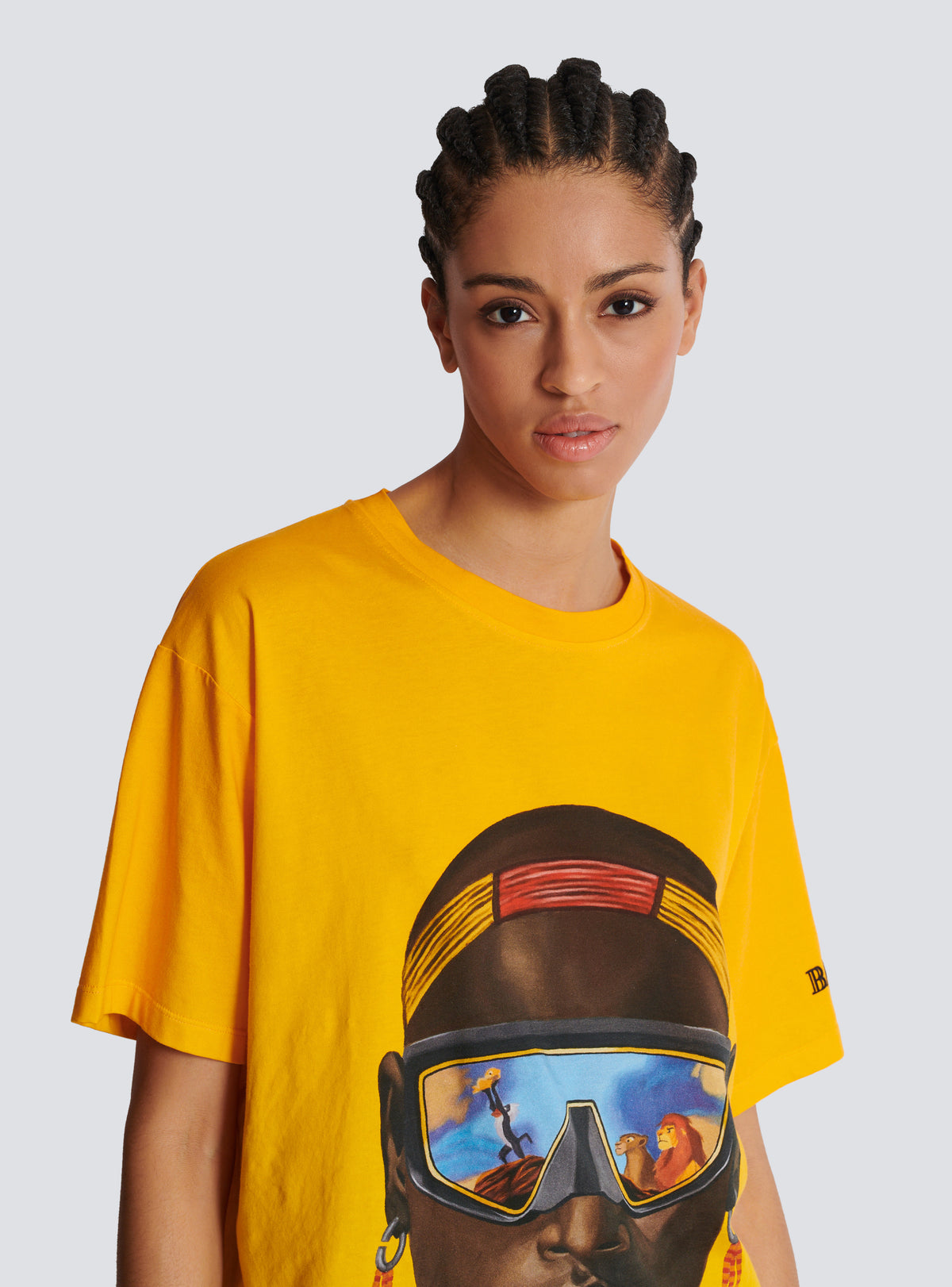 Disney x balmain : the lion king - t-shirt ample imprimé nika mtwana - Multicolore