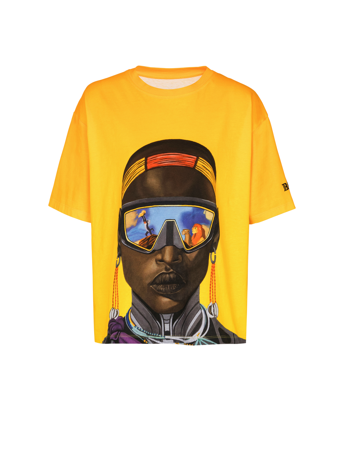 Disney x balmain : the lion king - t-shirt ample imprimé nika mtwana - Multicolore