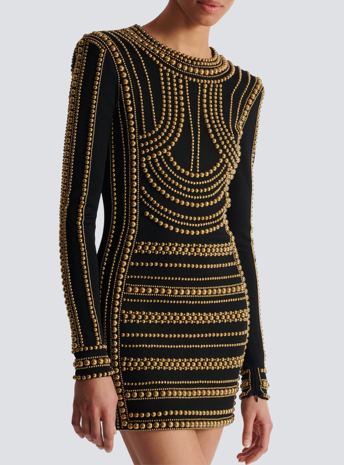 Robe courte de perles dorées - Or