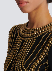Robe courte de perles dorées - Or