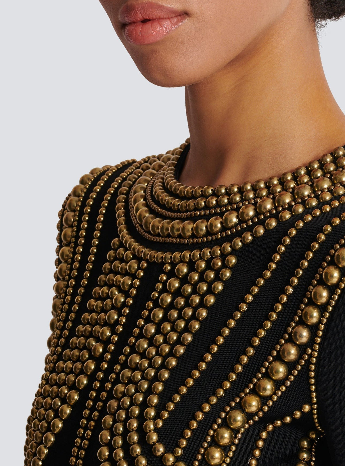 Robe courte de perles dorées - Or