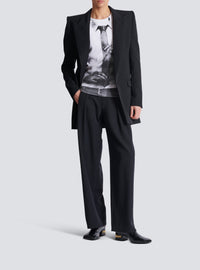 Débardeur côtelé imprimé tie & dye - Blanc & Noir