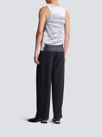 Débardeur côtelé imprimé tie & dye - Blanc & Noir