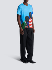 T-shirt imprimé - Bleu & Multicolore