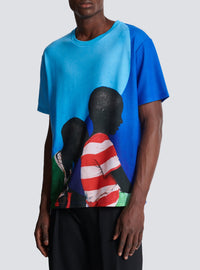 T-shirt imprimé - Bleu & Multicolore