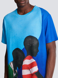 T-shirt imprimé - Bleu & Multicolore