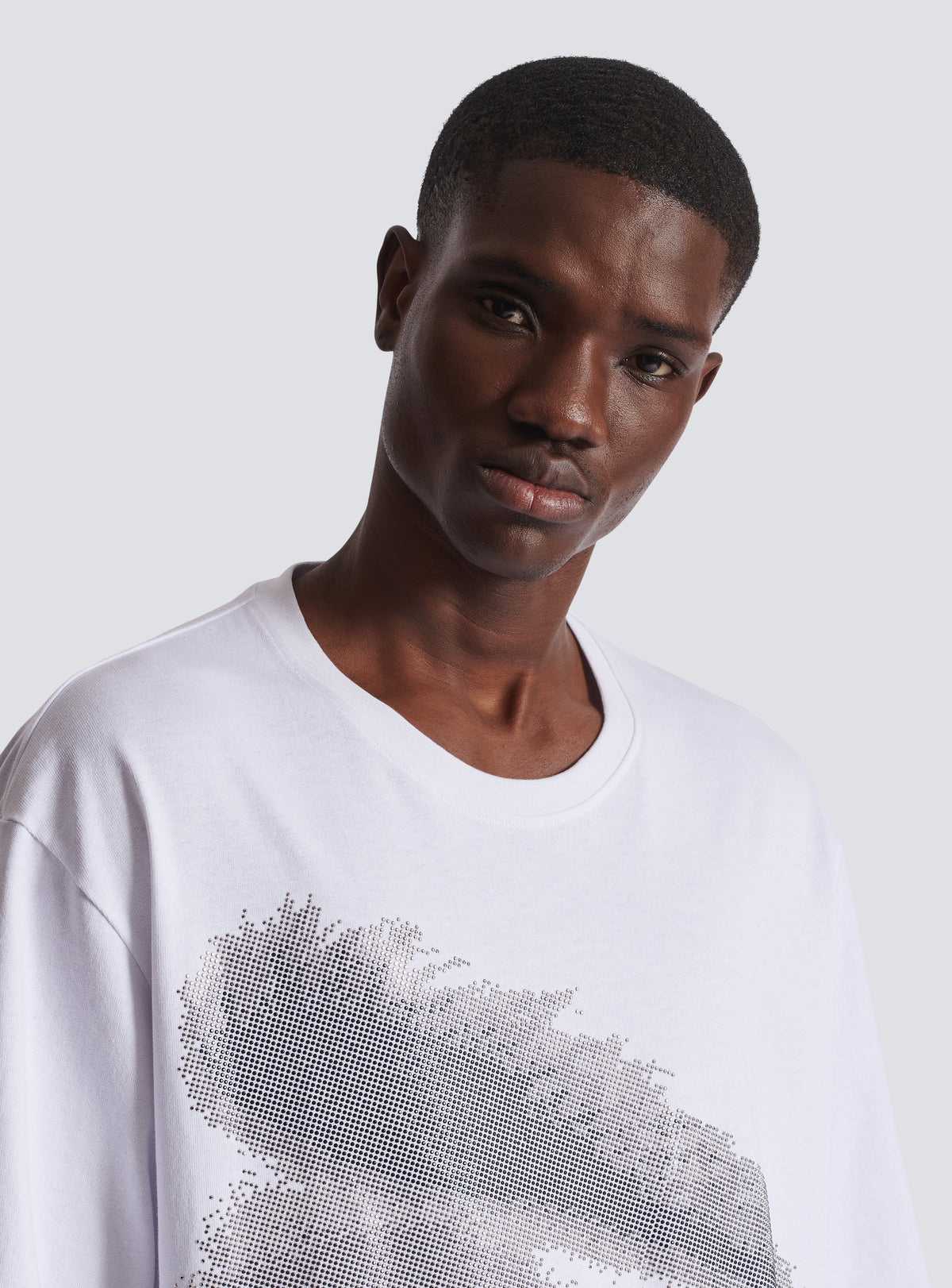 T-shirt brodé d'un œil - Blanc & Noir