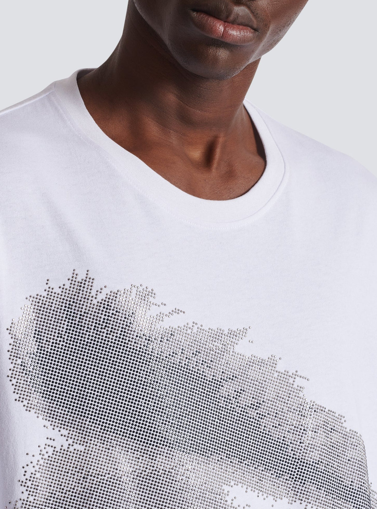 T-shirt à manches courtes brodé - Blanc & Noir