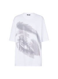 T-shirt à manches courtes brodé - Blanc & Noir