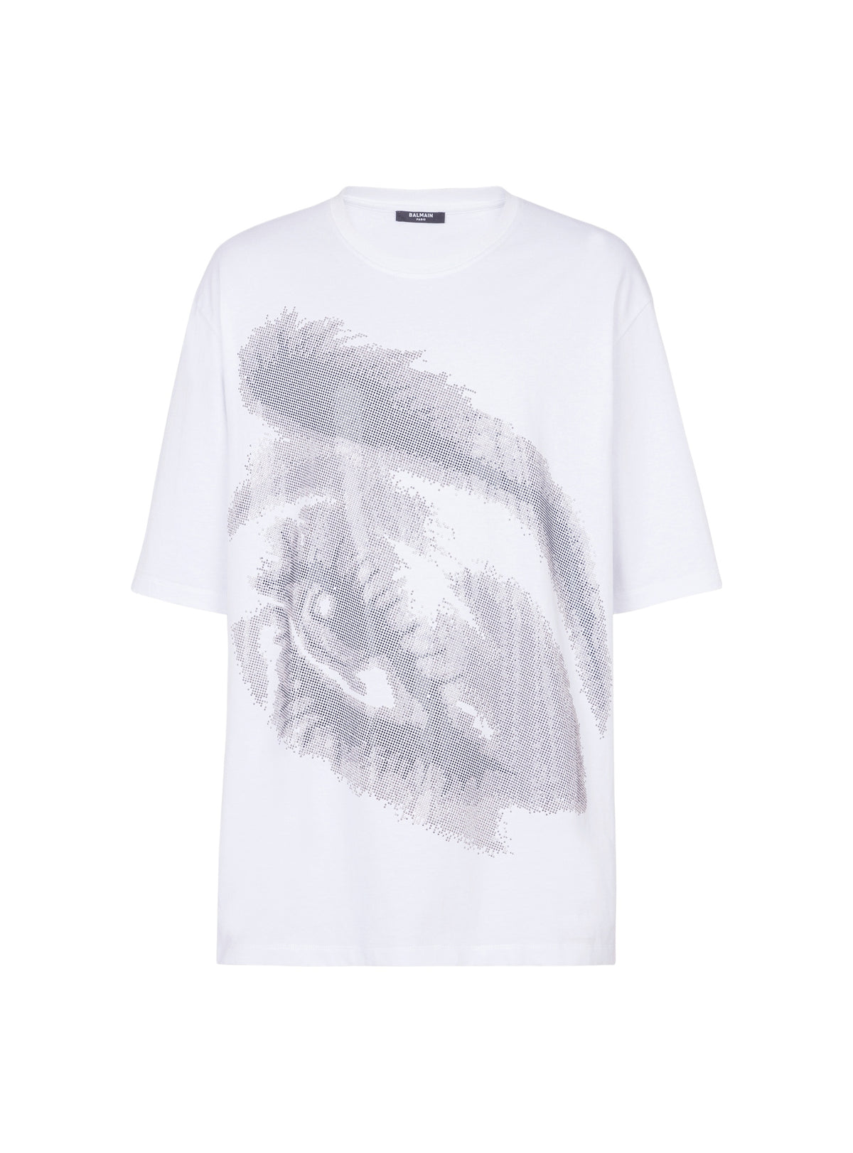 T-shirt à manches courtes brodé - Blanc & Noir
