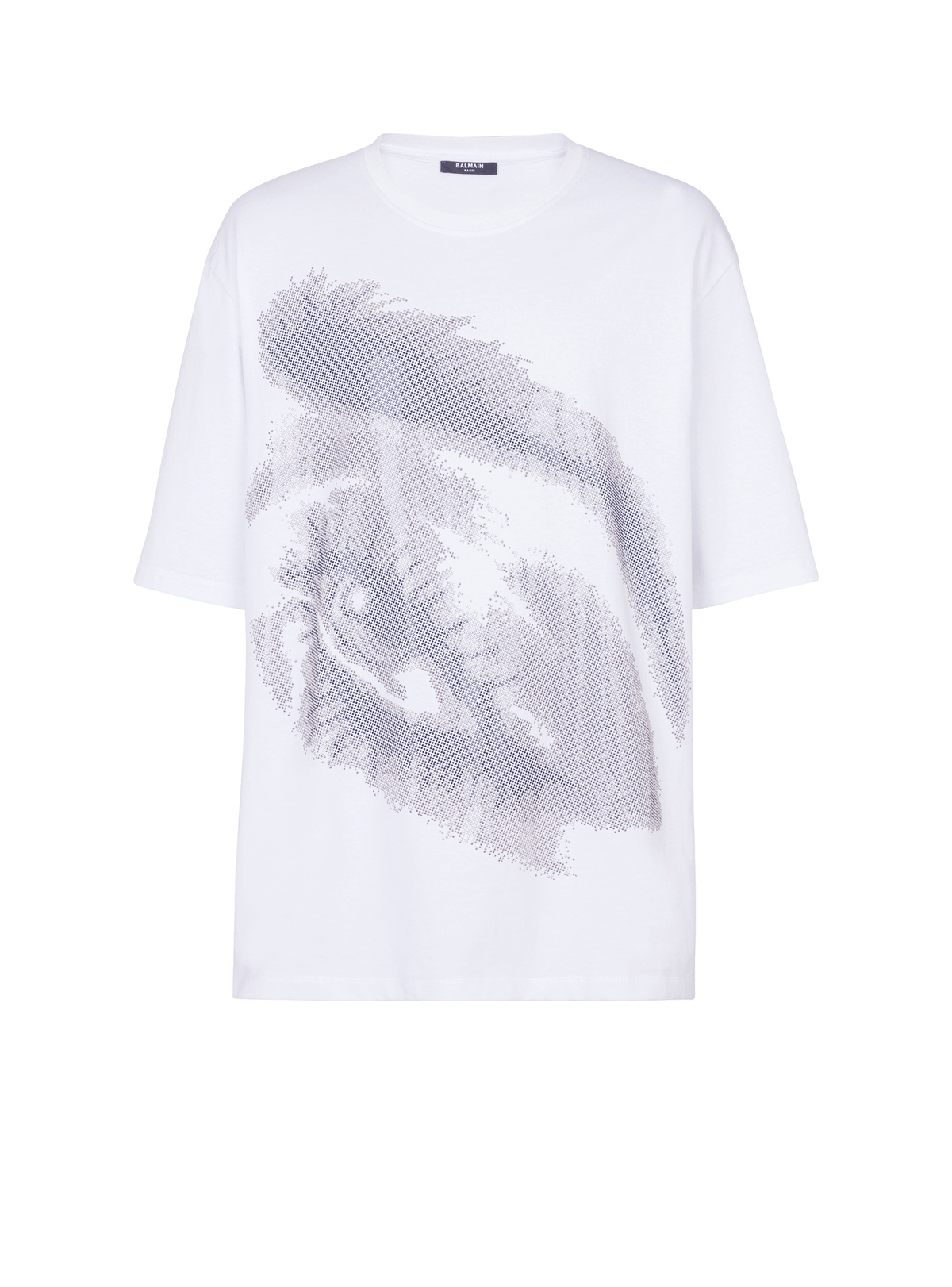 T-shirt brodé d'un œil - Blanc & Noir