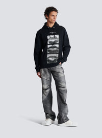 Hoodie imprimé lips balmain vintage - Noir & Blanc