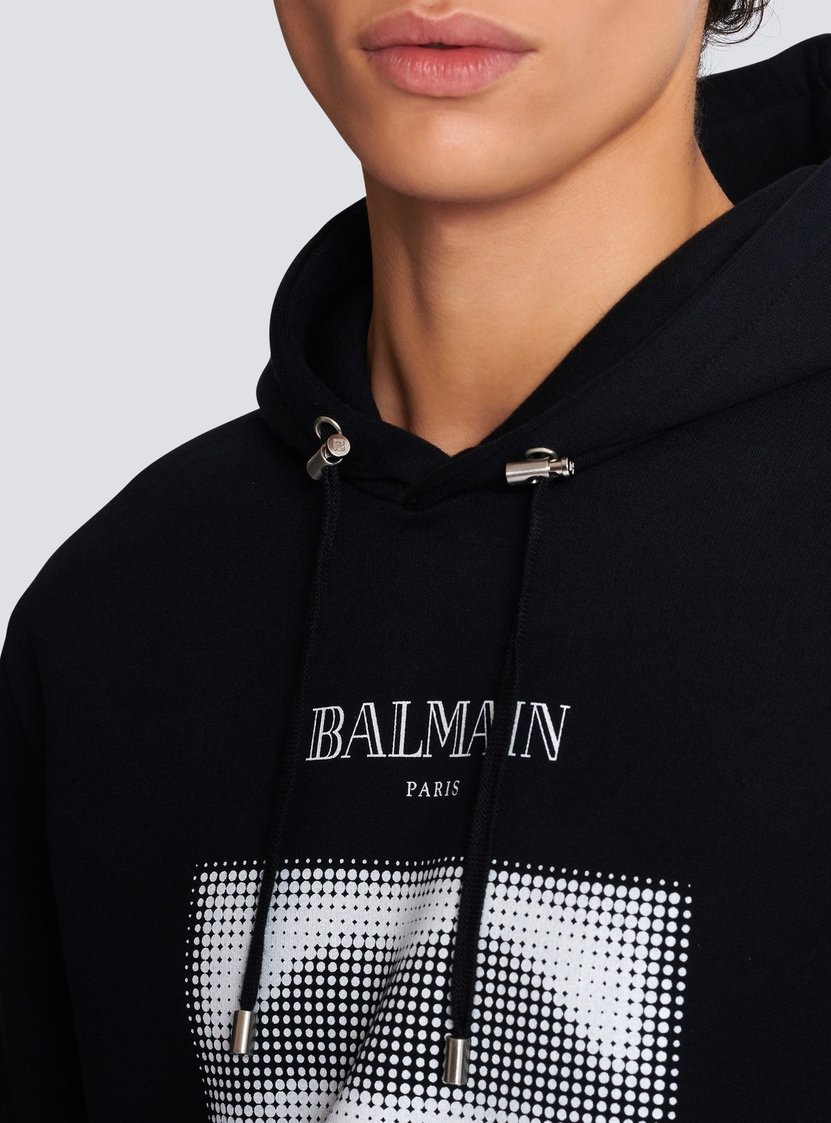 Hoodie imprimé lips balmain vintage - Noir & Blanc