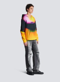 Hoodie en néoprène imprimé ibby njoya - Jaune & Multicolore
