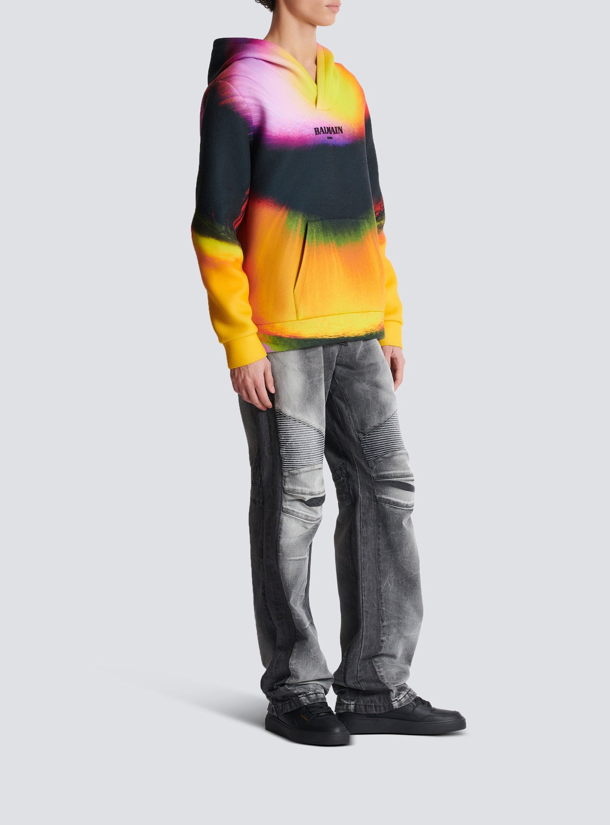 Sweat à capuche imprimé Ibby Njoya - Jaune & Multicolore