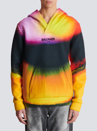 Hoodie en néoprène imprimé ibby njoya - Jaune & Multicolore