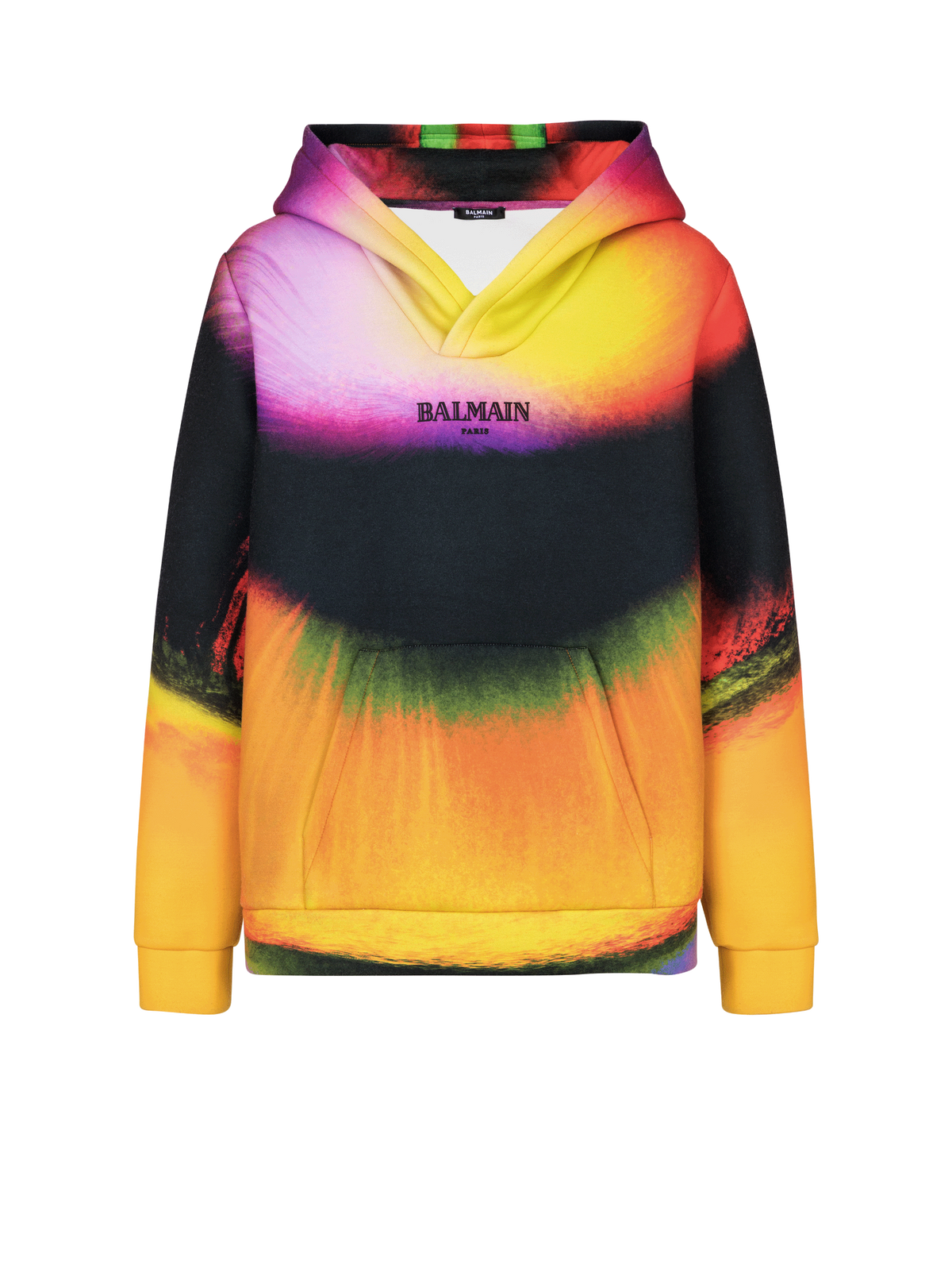 Hoodie en néoprène imprimé ibby njoya - Jaune & Multicolore