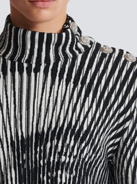 Pull bicolore en laine - Noir & Blanc