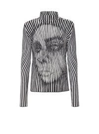 Pull bicolore en laine - Noir & Blanc