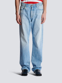 Pantalon en jean ample - Bleu Jean Clair