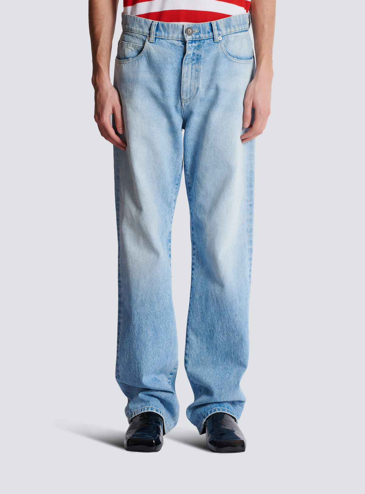 Pantalon en jean ample - Bleu Jean Clair