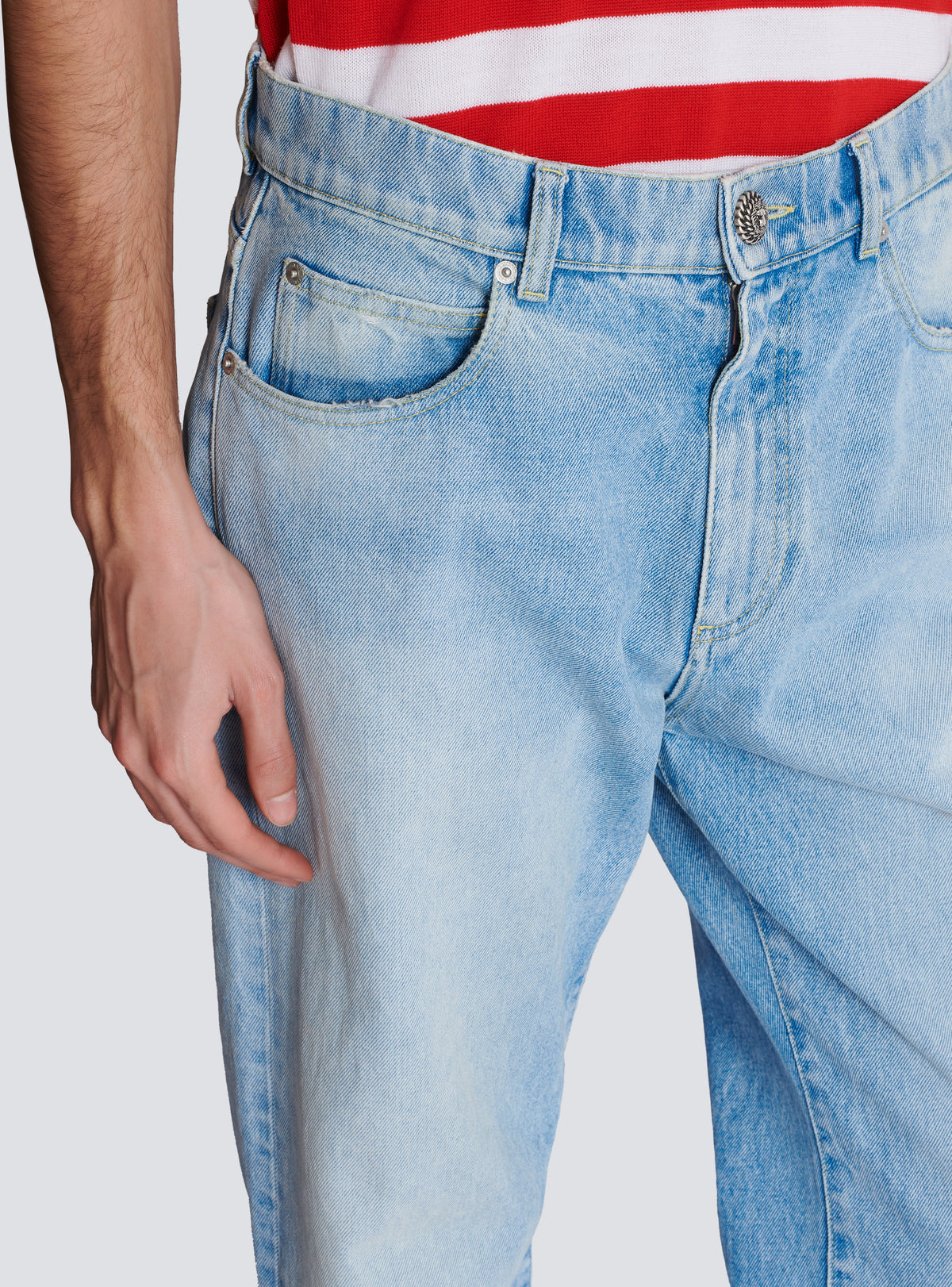 Pantalon en jean ample - Bleu Jean Clair