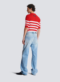 Pantalon en jean ample - Bleu Jean Clair