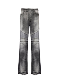 Loose denim biker trousers - Washed Light Grey & Washed Black
