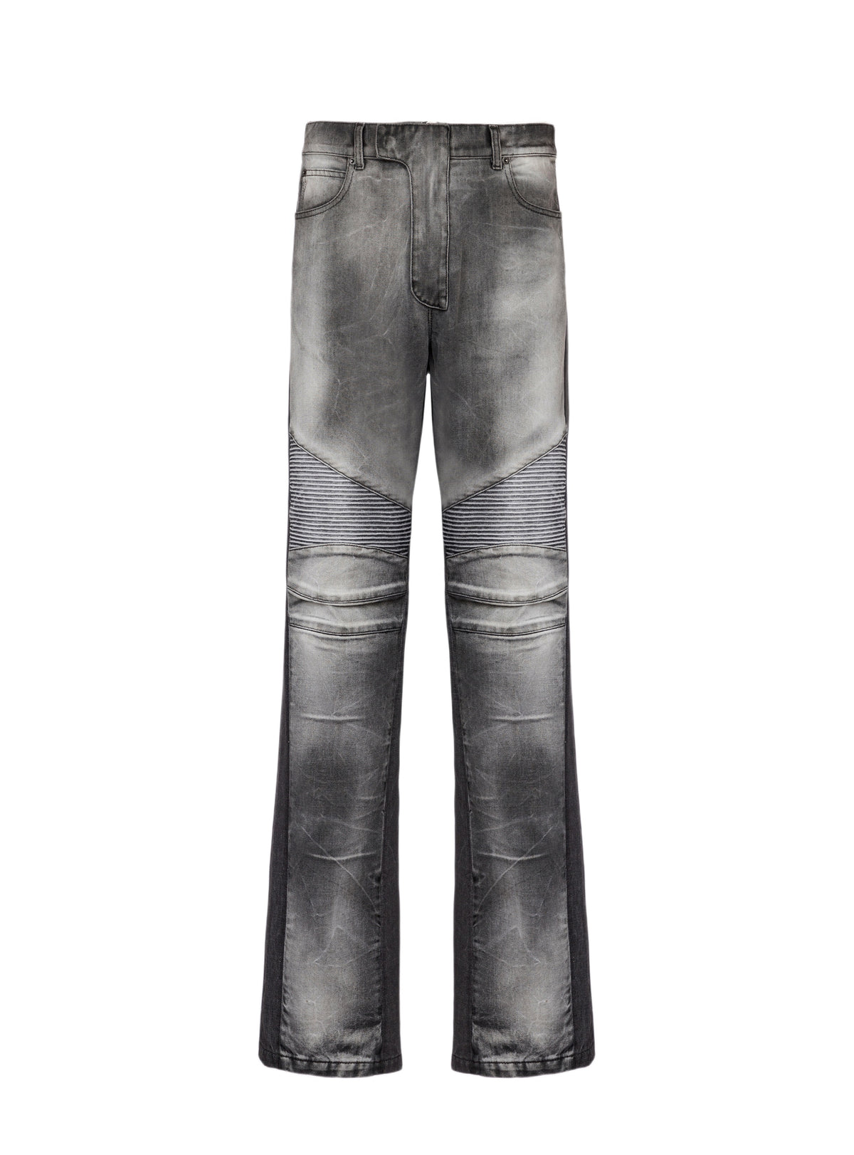 Loose denim biker trousers - Washed Light Grey & Washed Black